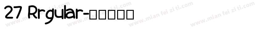 27 Rrgular字体转换